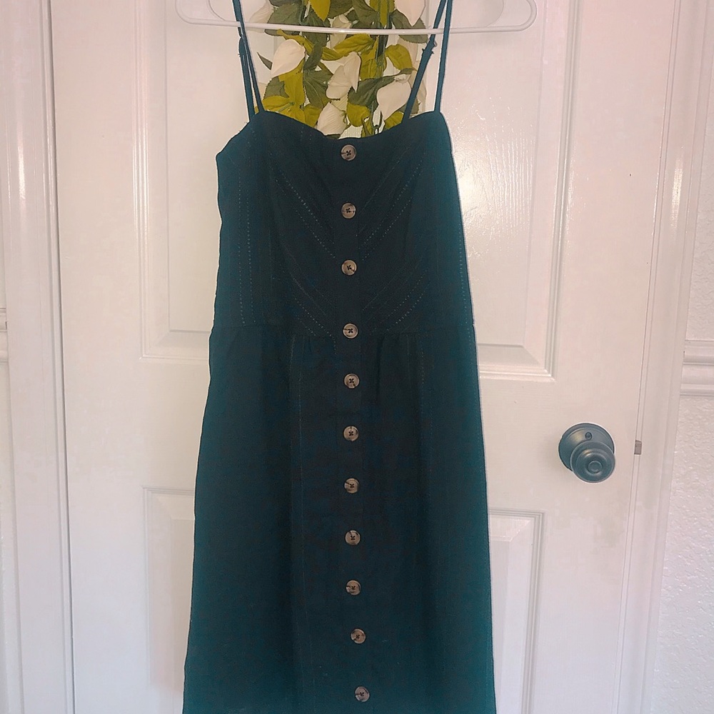Black button dress